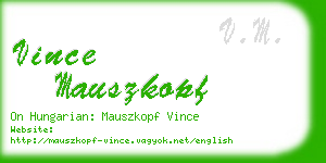 vince mauszkopf business card